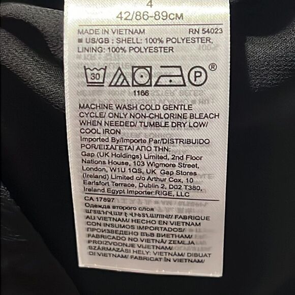 Banana Republic Wrap Dress Woman’s 4 Dark Blue Paisley All Over Print NWT - Picture 10 of 11